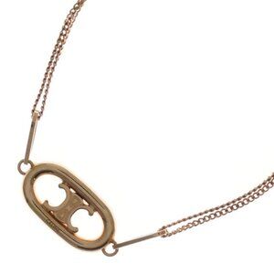 Celine Triomphe Chain Necklace Gold Pendant